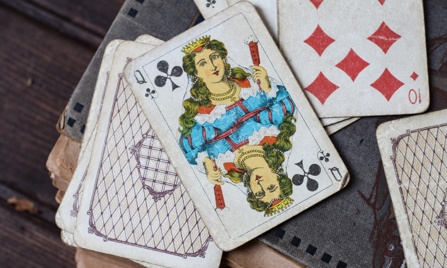 Vintage Monogram Playing Cards