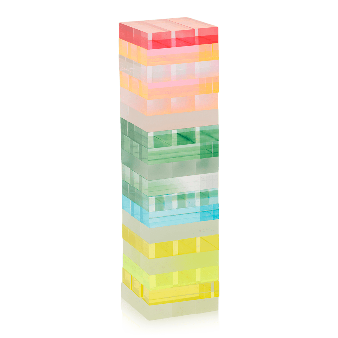 Clear Acrylic Stacking Tower Jenga Game, Finish Options