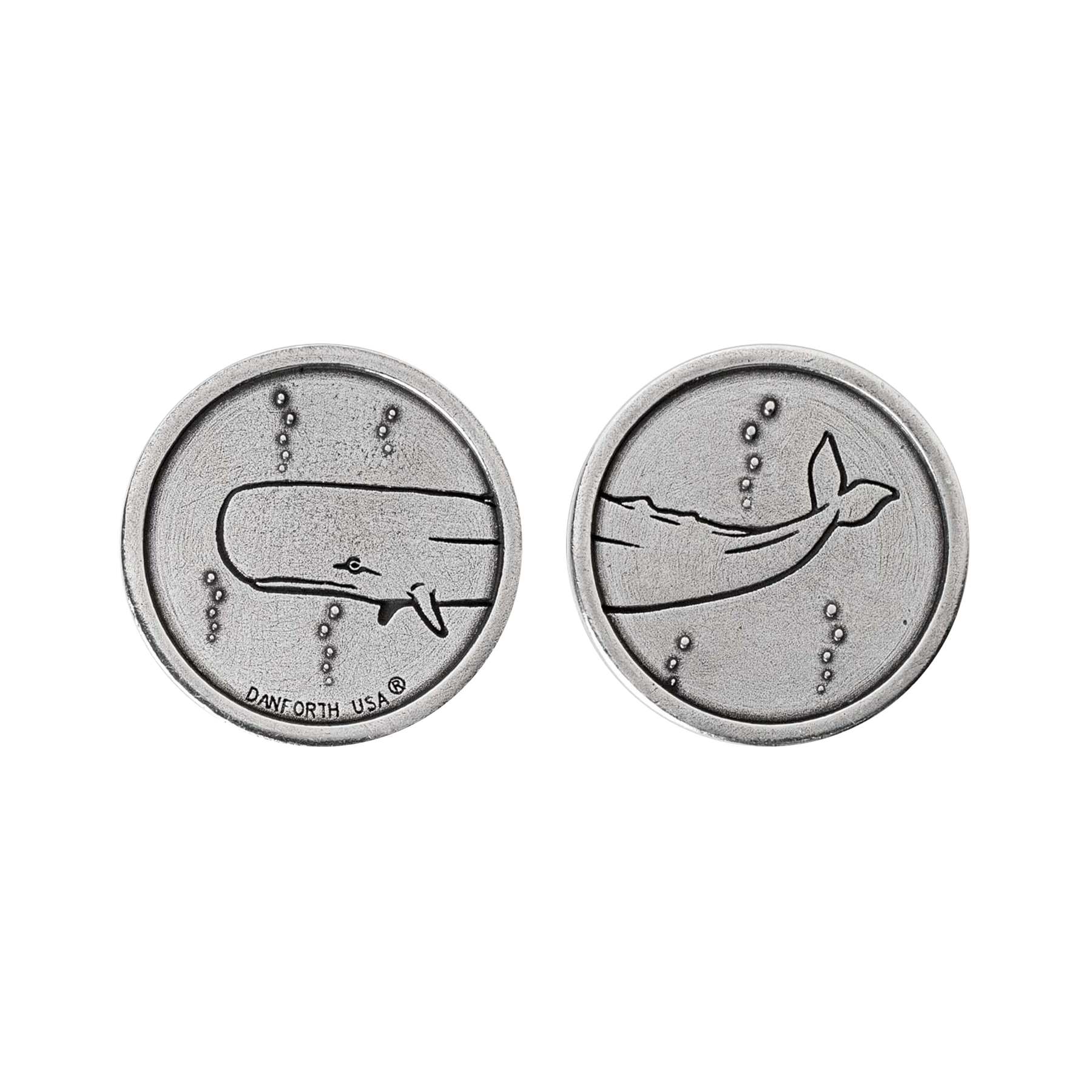 Heads / Tails Whale Decision Coin by Danforth Pewter